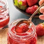 Strawberry extract in a jar