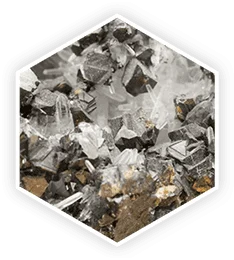 Zinc mineral crystals